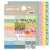 Papirsæt med 54 ark – blomster, forår og mønstre, A4 (210×297 mm), 70 g/m²
