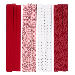 Papirstrimler 32 stk. Klassisk rødt og hvidt tema – strimlerne måler 45×1,5 cm