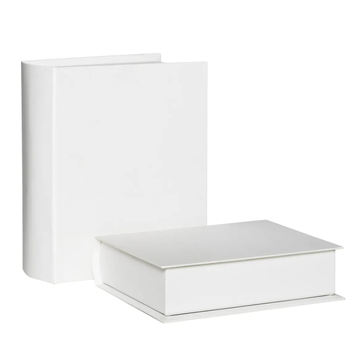 Papæsker i form af 2 indbundne bøger – 16×19×6,5 og 13,5×17,5×4,5 cm