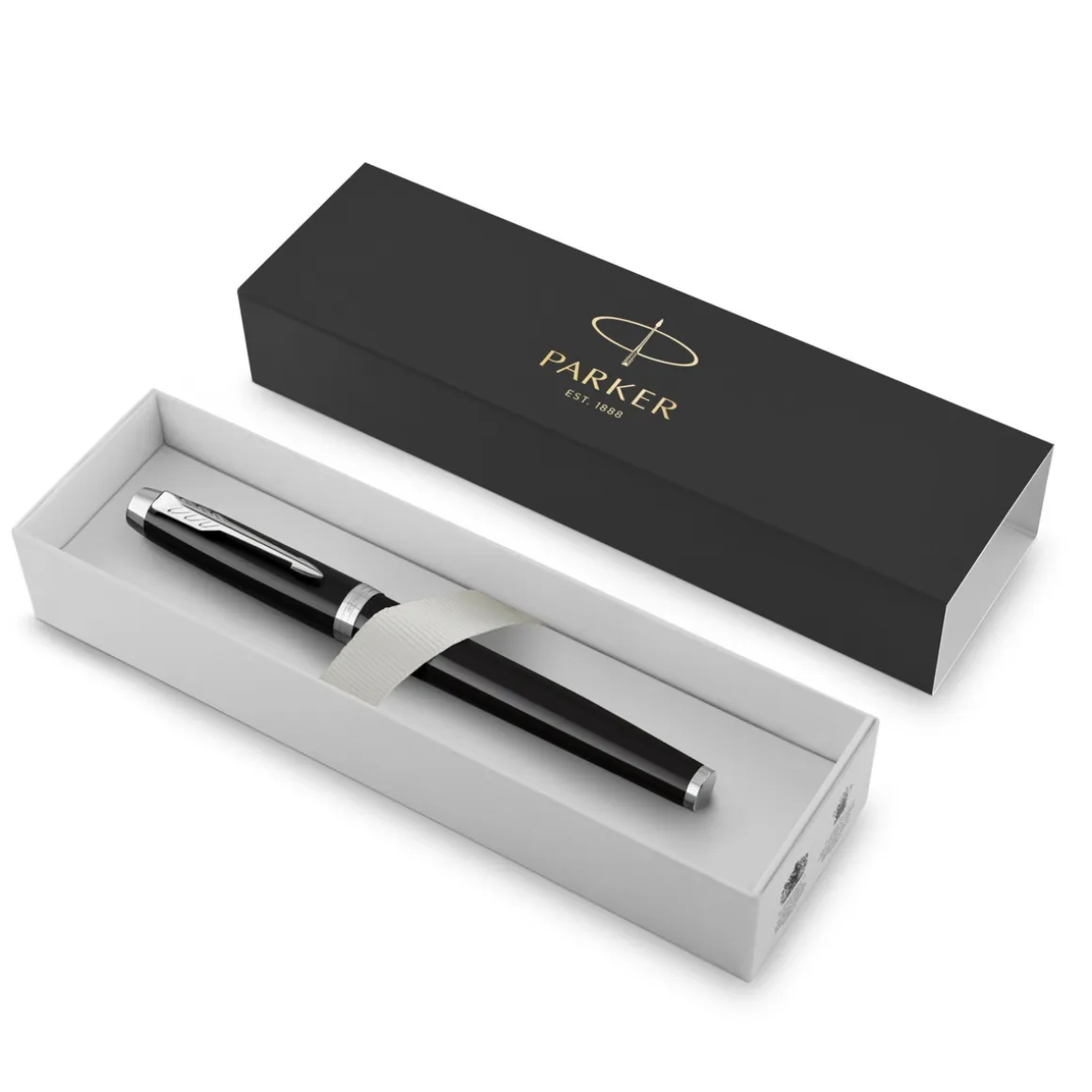 Parker IM Black Lacquer C.T Rollerball – rollerball-pen med sort blæk