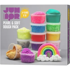 Pearl & Soft Dough Pack – 15 farvestrålende ler à 28 gram