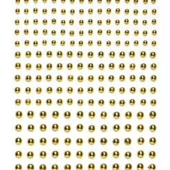 Pearl stickers guld – 420 guldskinnende perlestickers. Ø4, 5, 6 mm