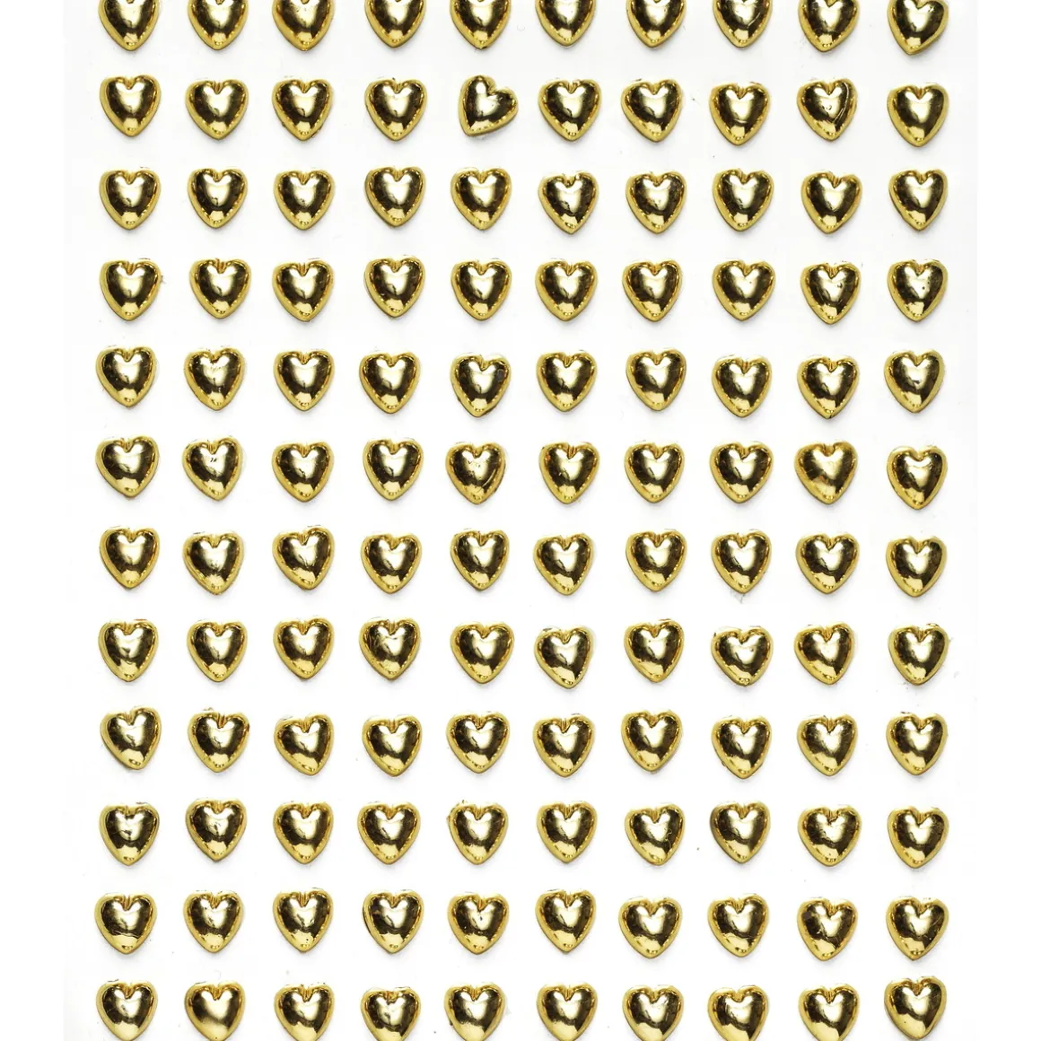 Pearl stickers gyldne hjerter – 240 kærlige perlestickers. Ø7 mm