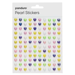 Pearl Stickers hjerte farvemix – i alt 240 iriserende hjerter med Ø7 mm