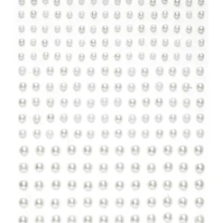 Pearl stickers hvid – 420 hvide/perlemorsskinnende perlestickers. Ø4, 5, 6 mm