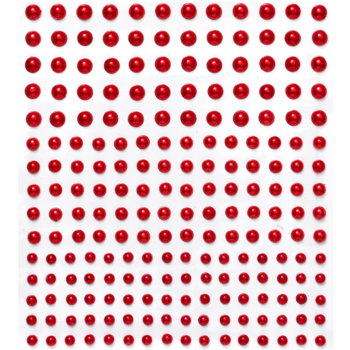 Pearl stickers rød – 420 rødt skinnende perlestickers. Ø4, 5, 6 mm
