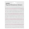 Pearl Stickers/Rhinestonehjerter – mix med 496 hjerter og perler, som er Ø2-6 mm