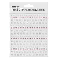 Pearl Stickers/Rhinestonehjerter – mix med 496 hjerter og perler, som er Ø2-6 mm