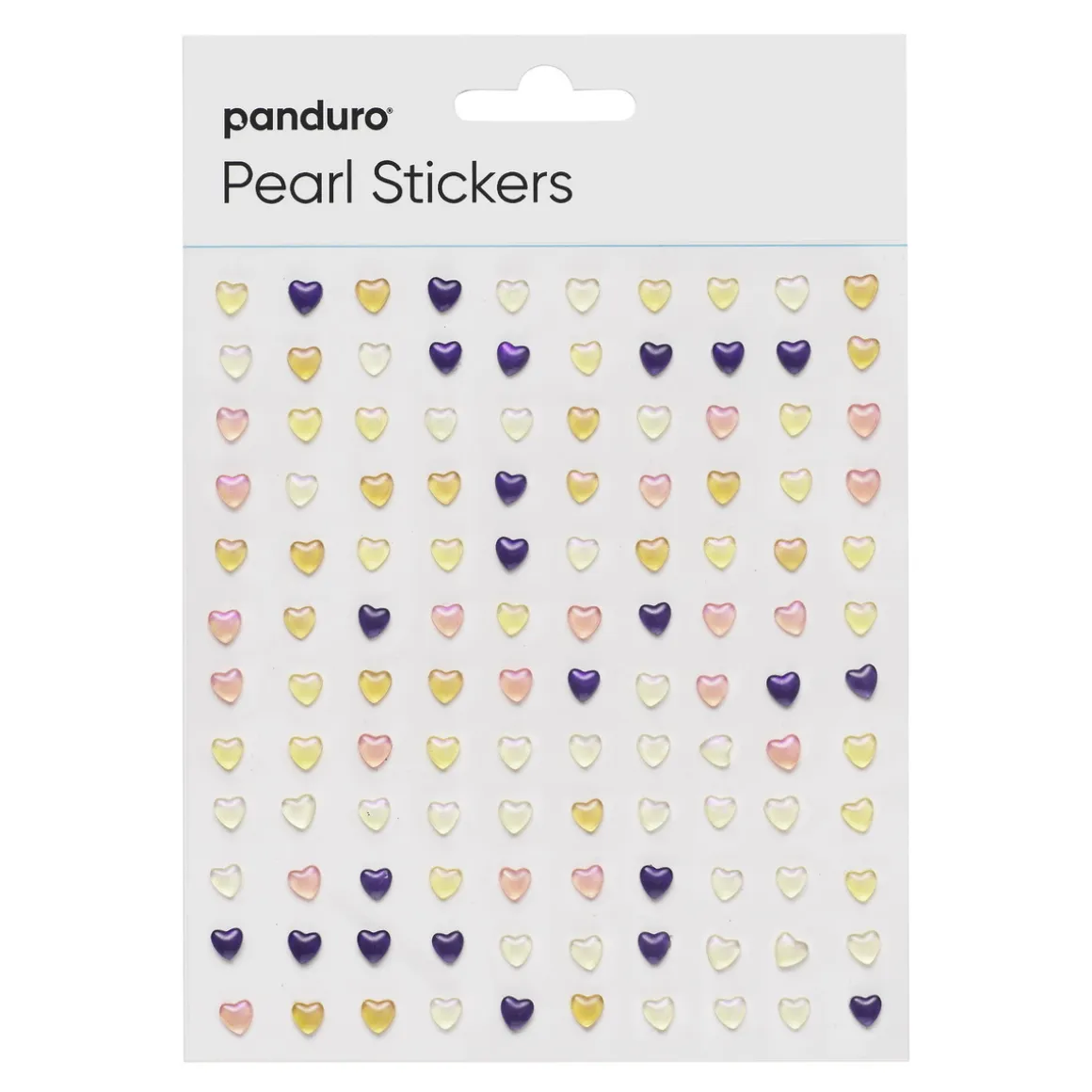 Pearl Stickers små hjerter farvemix med glitter – i alt 240 hjerter, der er Ø5 mm