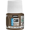 Pebeo Cuir Leather 45 ml læderfarve, farver også PU-læder – Brun, mat satinfinish