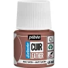 Pebeo Cuir Leather 45 ml læderfarve, farver også PU-læder – Terrakotta, mat satinfinish