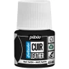 Pebeo Cuir Leather 45 ml læderfarve, farver også PU-læder – Sort, mat satinfinish