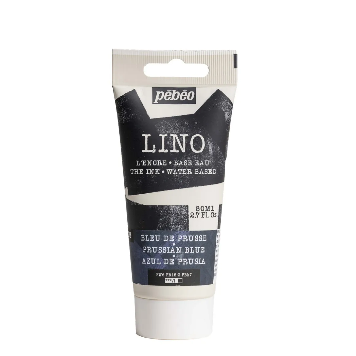 Pebeo Lino Ink 80 ml, vandbaseret linoleumsfarve – Prussian Blue