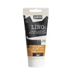 Pebeo Lino Ink 80 ml, vandbaseret linoleumsfarve – Yellow Ochre