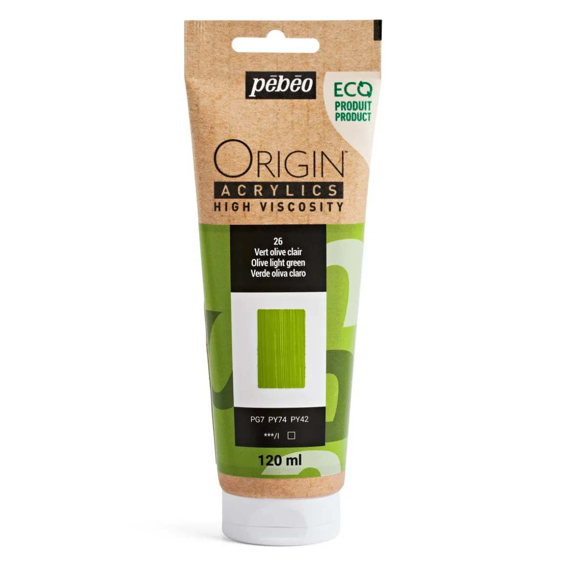 Pebeo Origin Acrylics akrylfarve 120 ml Olive light green 26