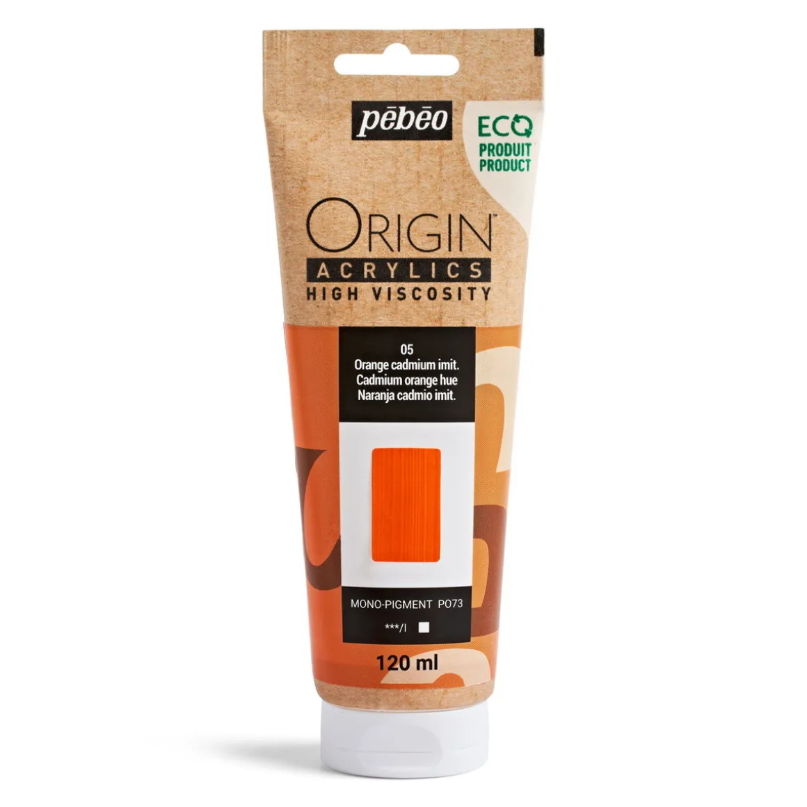 Pebeo Origin Acrylics akrylfarve 120 ml Cadmium orange 05
