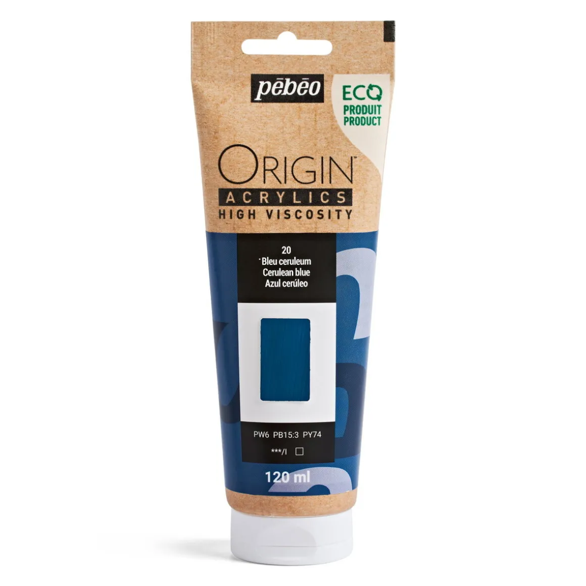 Pebeo Origin Acrylics akrylfarve 120 ml Cerulean blue 20