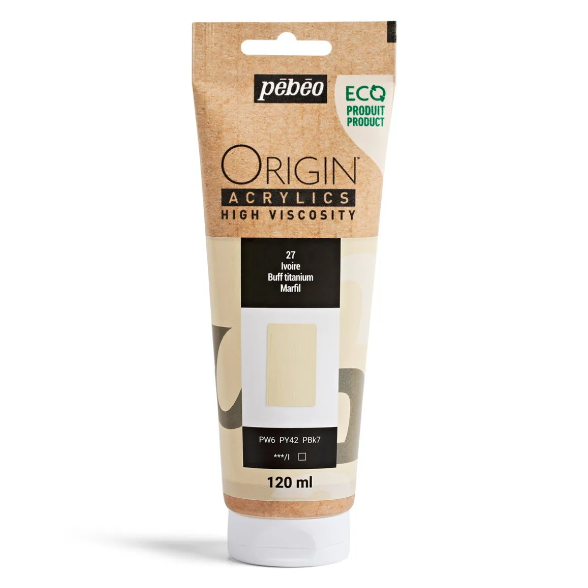 Pebeo Origin Acrylics akrylfarve 120 ml Buff titanium 27
