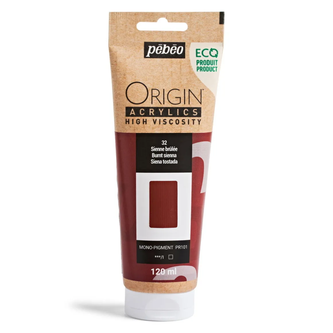 Pebeo Origin Acrylics akrylfarve 120 ml Burnt sienna 32
