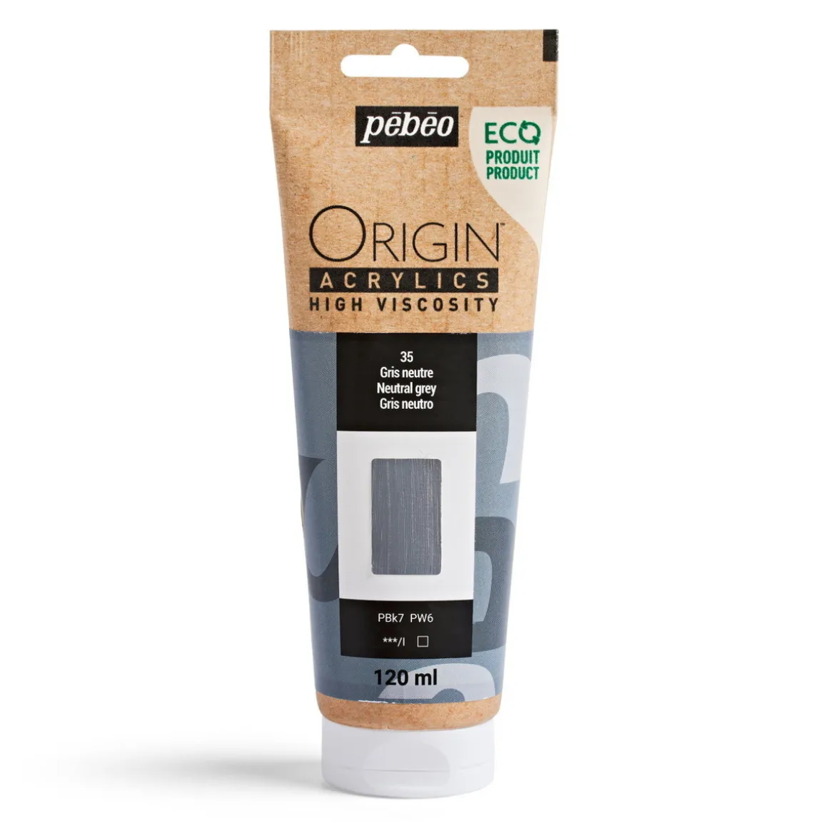 Pebeo Origin Acrylics akrylfarve 120 ml Neutral grey 35