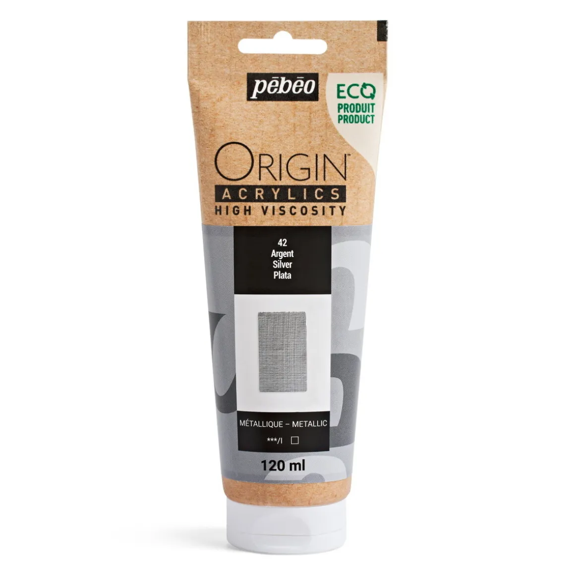 Pebeo Origin Acrylics akrylfarve 120 ml Silver 42