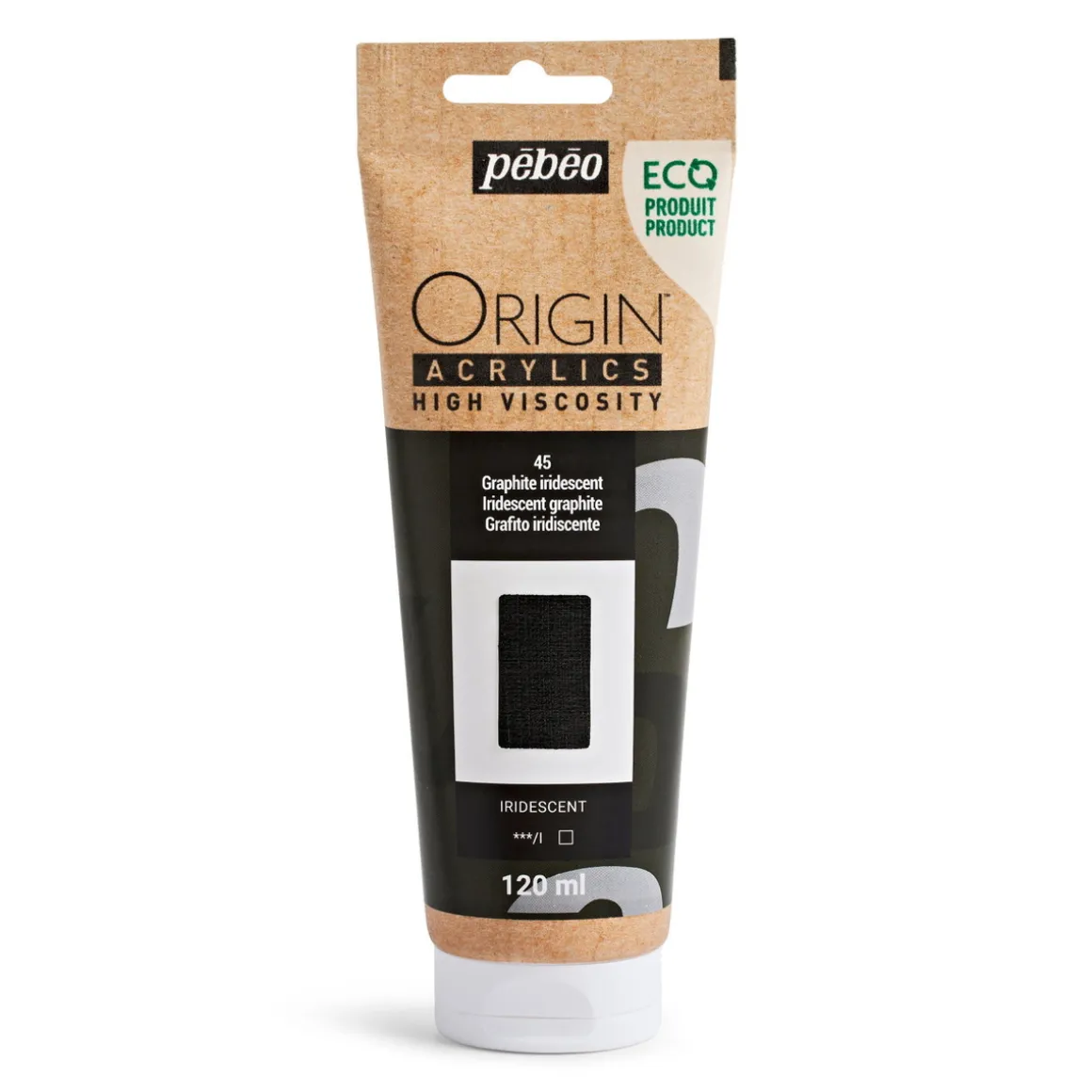Pebeo Origin Acrylics akrylfarve 120 ml Iridescent graphite 45