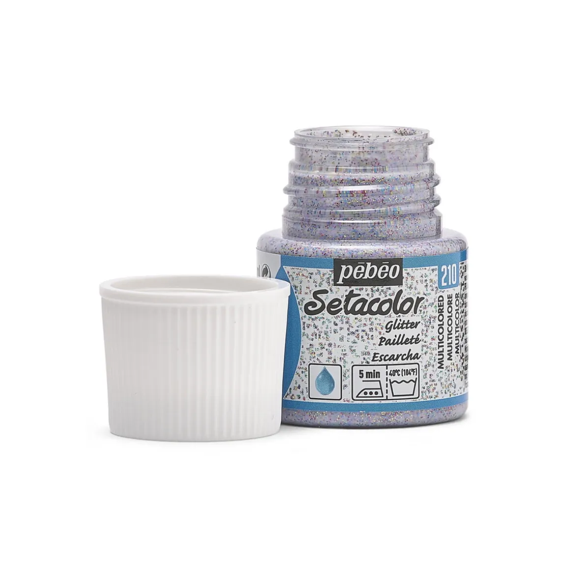 Pebeo Setacolor 45 ml tekstilfarve Transparent Glitter Multicolored
