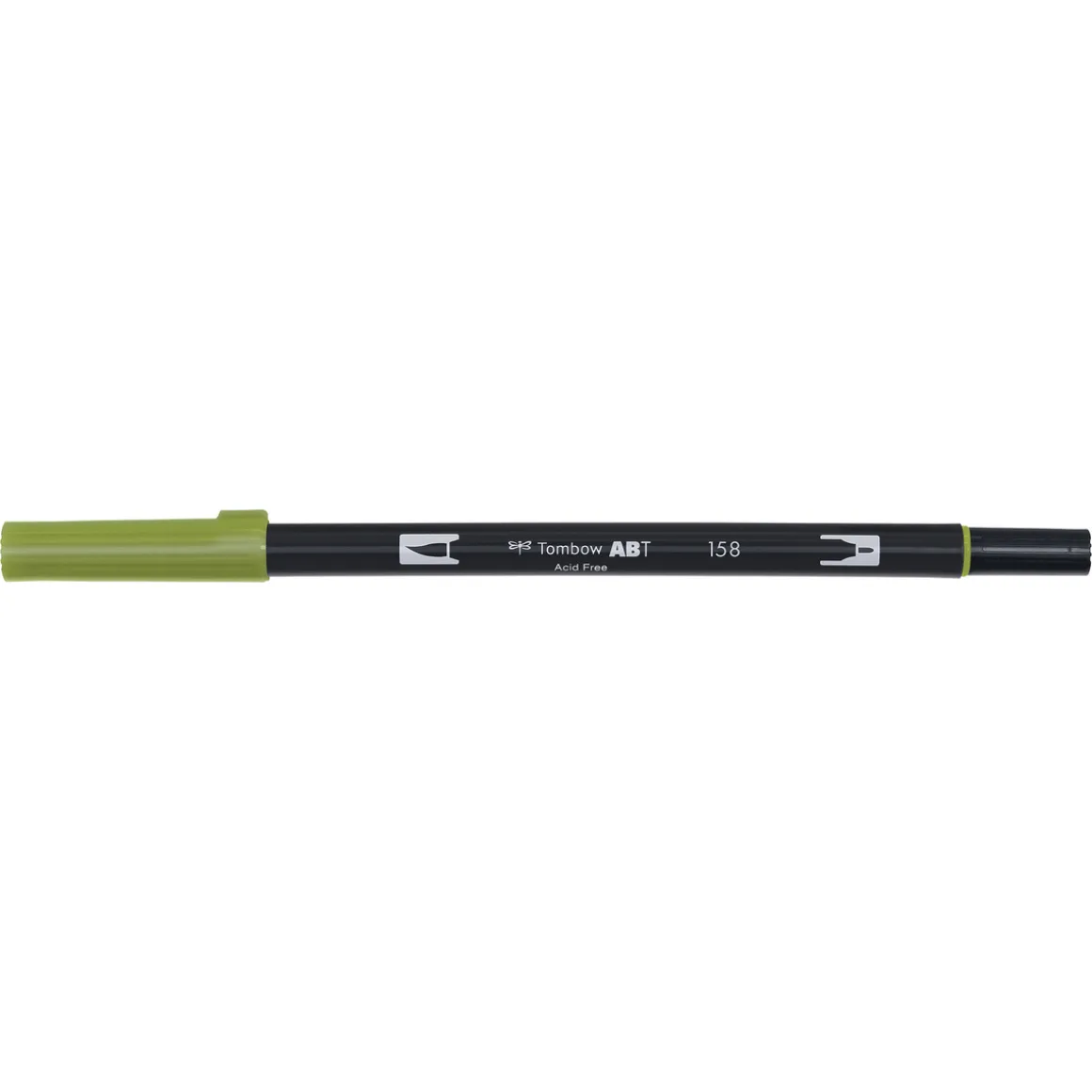 Penselpen Tombow ABT Dual Brush Pen Dark Olive 158