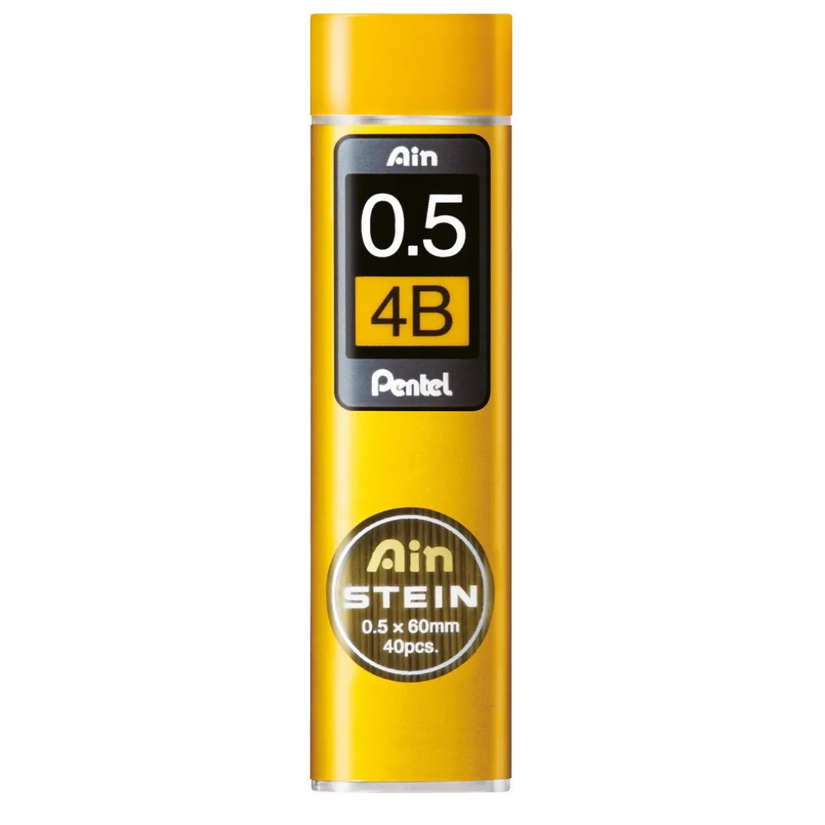 Pentel blyantstift refill – 0,5 mm 4B. Indeholder 40 stifter.