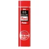 Pentel røde blyantstift refill – 0,5 mm. Indeholder 20 stifter.