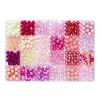 Perlemix i rosa og bløde nuancer, 24 rum med smukke perler. Ø8 mm