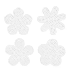 Perleplade Midi blomster 4-pak Ø10 cm, små blomster – til vores rørperler, som er Ø5 mm