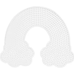 Perleplade Midi regnbue med skyer, 20×16,5 cm – til vores rørperler, som er Ø5 mm