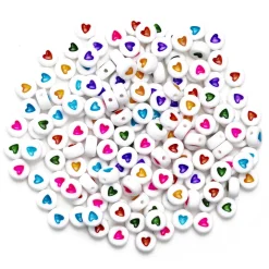 Perler med hjerter farvemix