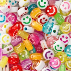 160 perler med smileys – farvemix
