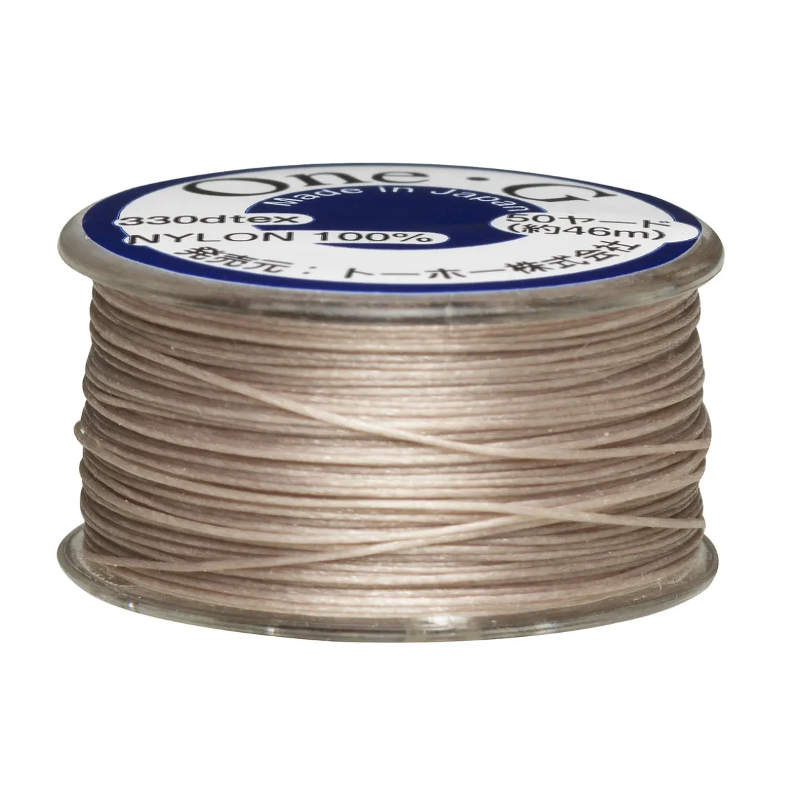 Perletråd TOHO beige, 46 meter – 0,2 mm i diameter