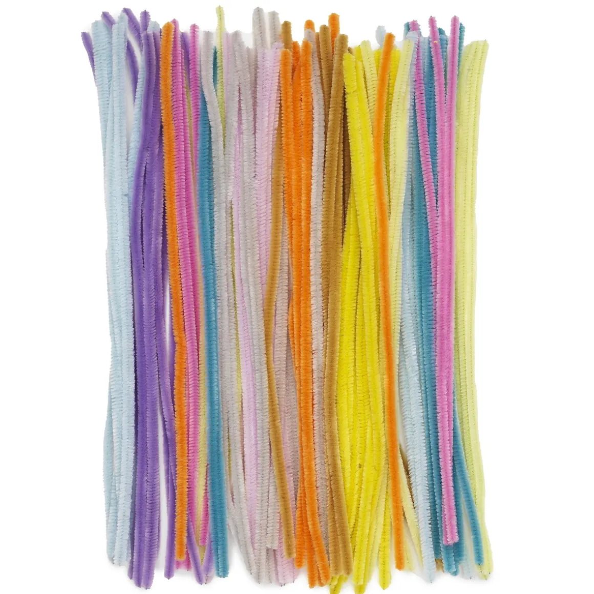 Piberensere pastelmix, 30 cm lange, Ø6 mm, 100 stk.