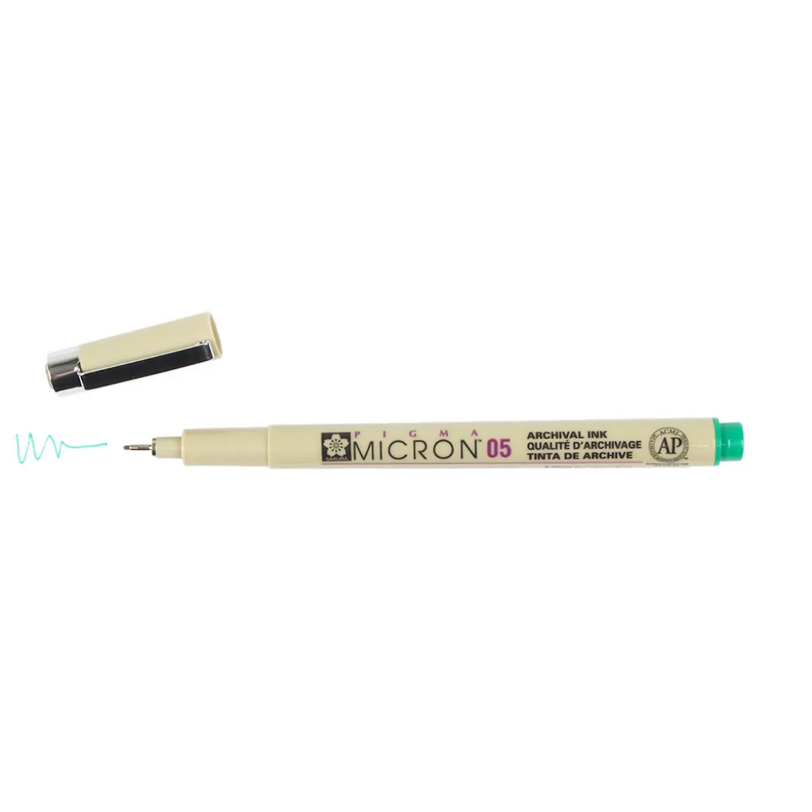 Pigma Micron 05 grøn 0,45 mm