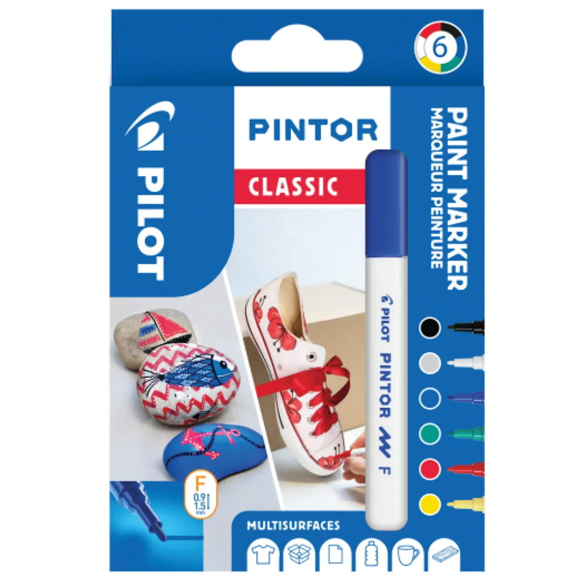 Pilot Pintor F Classic 6-pak