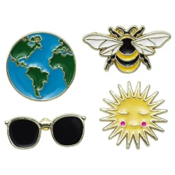 Pins / motivknap – Environment 4 stk.