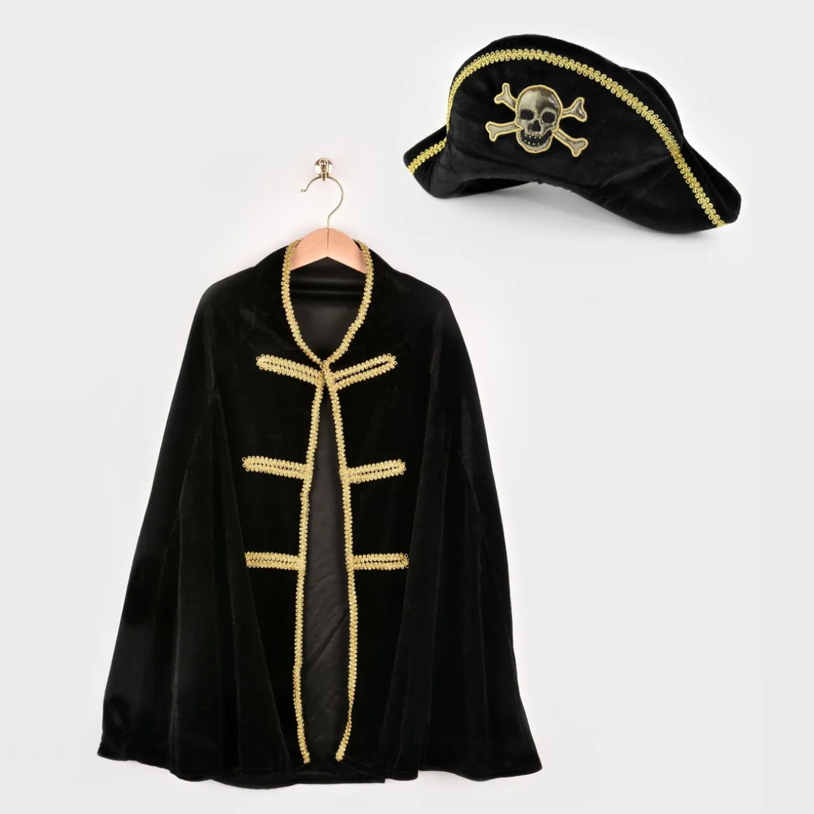 Piratdragt – Skip ohøj i sort velour