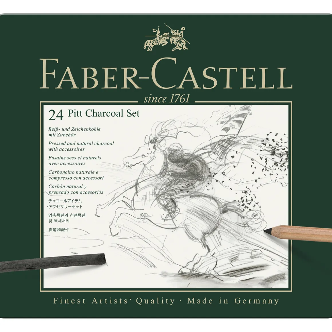 PITT Charcoal set 24 stk.