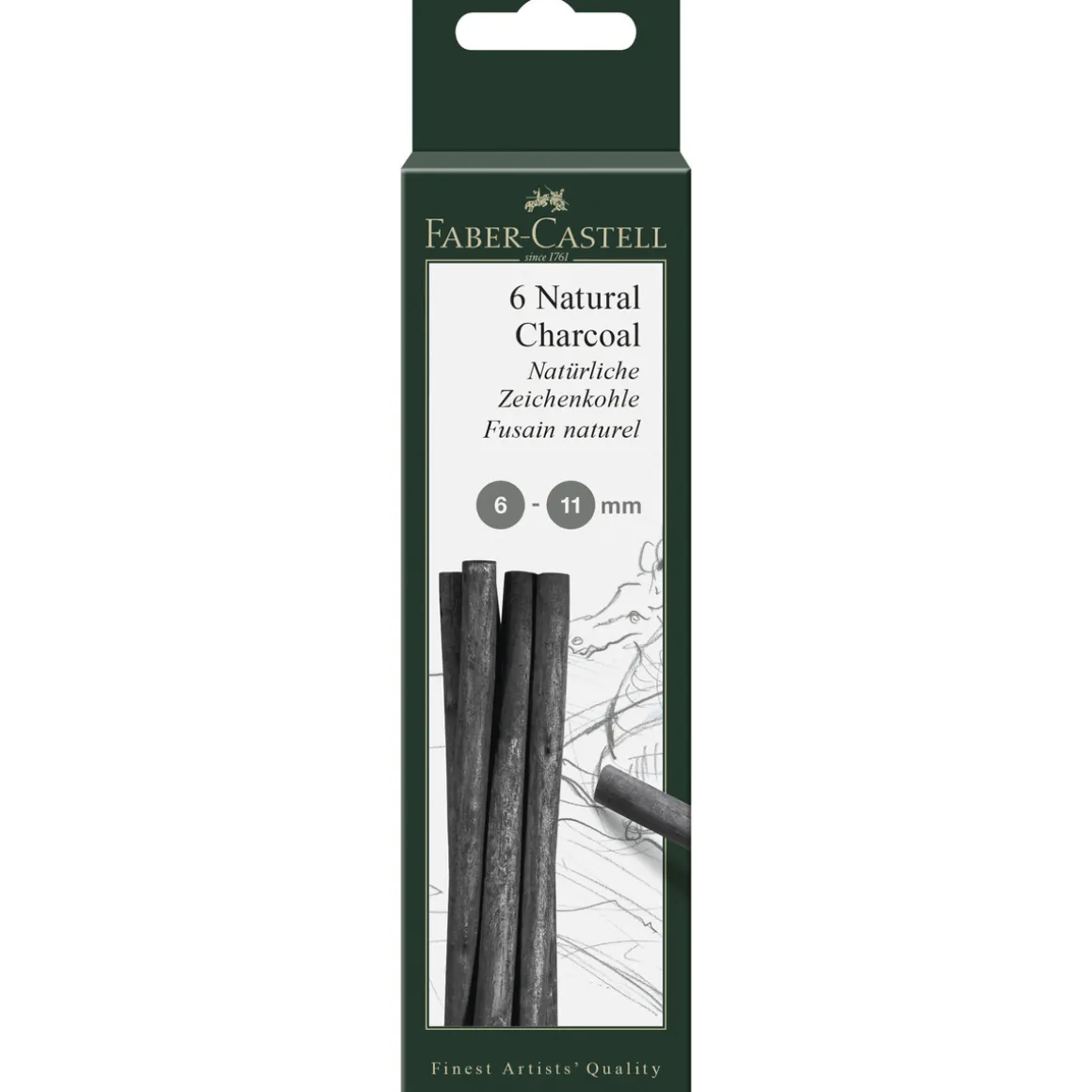 PITT tegnekul natur. 6-11mm 6p