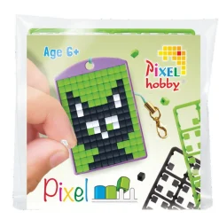 Pixelhobby Mini-kit kat – med nøglering 30×40 mm og 3×144 pixler