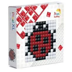 Pixelhobby XL Startsæt – Mariehøne/pingvin, pixelplade 60×60 mm + 3×60 pixels