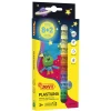 Plastilina modellervoks 10×15 g – 8×15 g farverige basisfarver og 2×15 g selvlysende modellervoks
