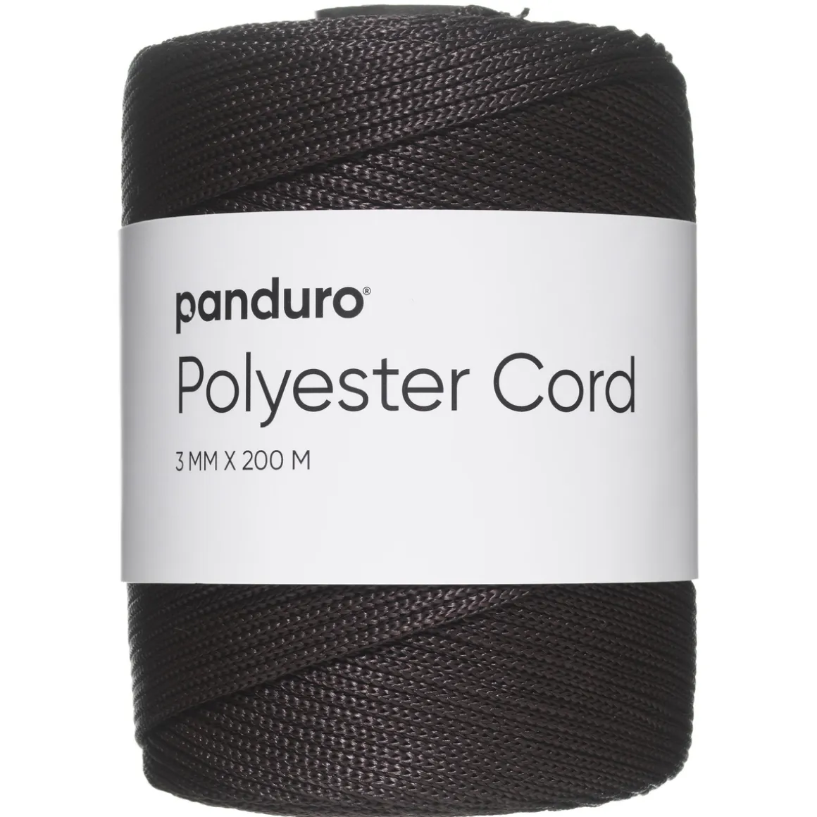 Polyestersnor 200 meter, Ø3 mm, mørkebrun