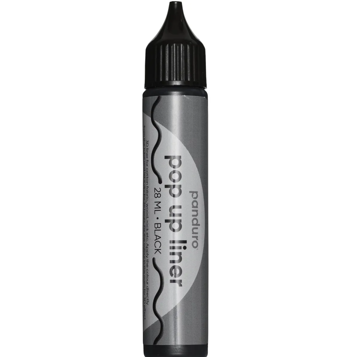 Pop Up Liner 28 ml sort – skriv & tegn med fikserbar gummimasse