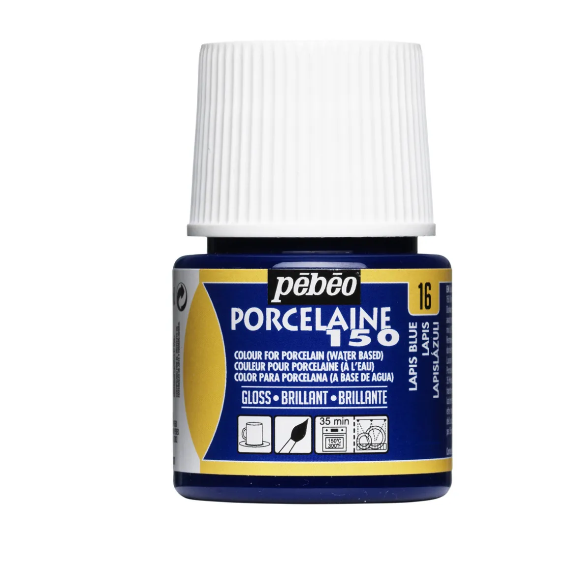 Porcelænsfarve klar blå 45 ml