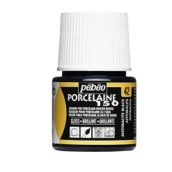 Porcelænsfarve sort 45 ml T